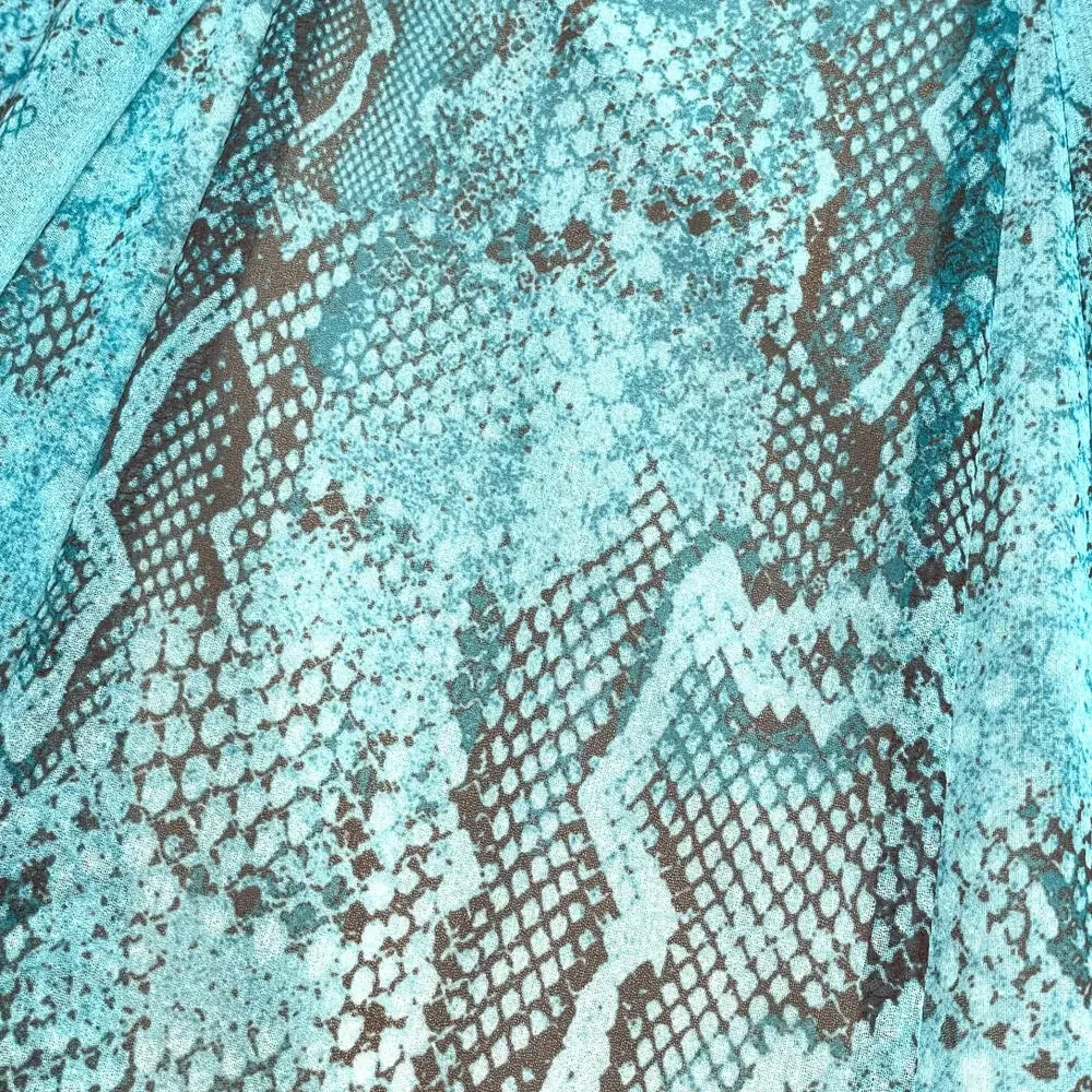 WHBM Mohave Python Maxi Skirt Size 6 Ombre Mykonos Blue NWT 22